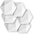Delling Appetizer Plates Set - Porcelain 7 inch White Dessert/Serving/Salad Plates - Dinnerware Dishes Set for Snacks, Pasta, Side Dishes - Set of 6