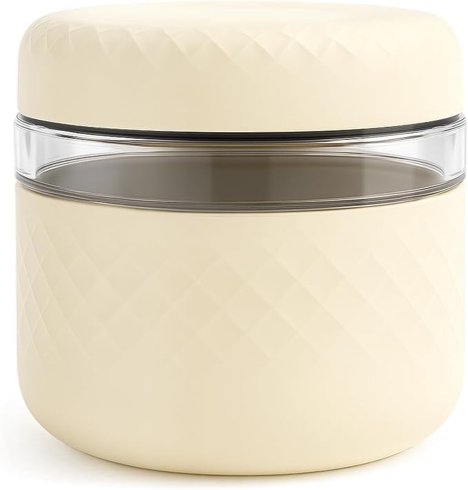 24 oz Glass Lunch Bowl Container with Lid | Leak & Spill Proof, BPA-Free, Microwave & Dishwasher Safe, Airtight Meal Prep & Food Storage Jar for Lunch, Salad, Soup, Overnight Oats, Stew, Yogurt