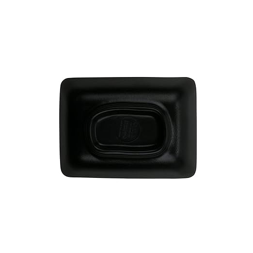G.E.T. SD-3828-BK Black 2 oz, 3.75" x 2.75" Sauce Dish Nara, Melamine (Pack of 12)