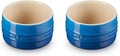 Le Creuset Stoneware Round Ramekin Straight Wall Set of 2, 7 oz. Each, Marseille