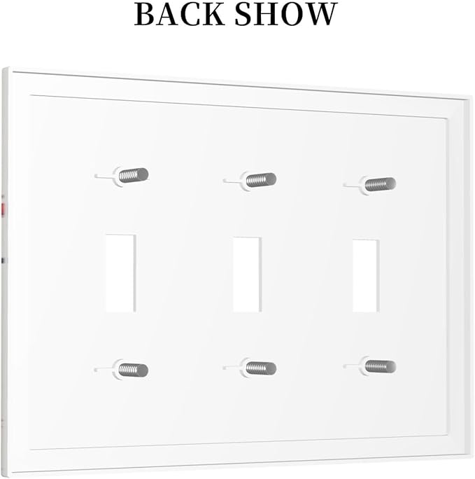 Light Switch Cover Baseball Sports Ball Game 3 Gang Wall Plate Triple Light Switch Plate Toggle Decorative Outlet Covers Electrical Switchplate for Bathroom Bedroom Decor