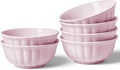 HOMBENE White Porcelain Fruit Bowls, 4.7 Inch Serving Bowls,Ice Cream Bowl, Kitchen Bowl Set, Microwave and Dishwasher Safe, Set of 6