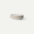 MORA Medium Plates Set of 4, 8.5 inch Ceramic Pottery Salad Plates - Microwave, Oven and Dishwasher Safe - Oat