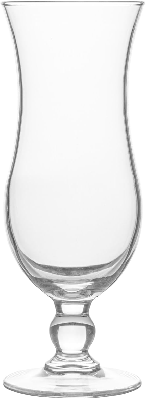 Vetri 15.5 Ounce Party Glasses, 6 Dishwashable Pina Colada Glasses - No Lead, Durable, Clear Glass Tulip Drinking Cups For Tropical Cocktails, For Alcoholic And No-Alcoholic Drinks - Restaurantware
