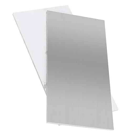 KEILEOHO 2 PCS 6 x 12 Aluminum Sheet Metal, 1/4 Inch Thick Heavy Duty Aluminum Sheets Plates with Protective Film, 6061 T6 Flat Plain Aluminums Plate for Industrial Crafting Framing Base Plate