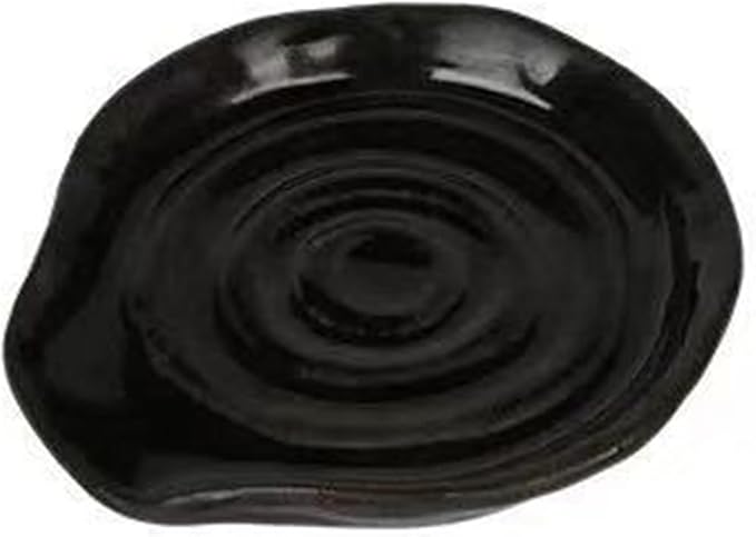 Spoon Rest for Stove Top, Black Ceramic Spoon Holder for Counter, Modern Farmhouse Decor Accessories for Spatula, Spoons or Tongs Gifts for Women Mom