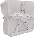 Nautical Starfish Lunch Dinner Metal Napkin Holder Kitchen Beverage Cocktail Ocean Coastal Napkin Holder By The Metal Magician (Distressed Pink)