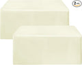 HolidayIdeas 2 Pack Fitted Table Clothes - 48 x 24 Inch - Butter Cream Rectangle Tablecloths for 4 Foot Tables, Polyester Fabric Folding Table Covers for Parties, Holiday Dinner, Wedding, Trade Show