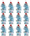 Vikko Dessert Bowls, Set of 12 Decorative Glass Ice Cream Cups, 5.5 Ounce Glass Dish for Dessert, Candy, Fruit Cup, Dishwasher Safe
