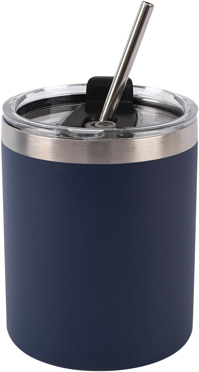 12 Oz Stainless Steel Skinny Tumbler with Splash Proof Lid, Vacuum Insulated Double Wall Thermal Cup, Outdoor Unbreakable Travel Slim Bottle for Hot Cold Drinks