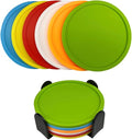 6 Pieces Silicone Coasters, Cup Coasters for Drinks, Heat Resistant Glass Cushion, Coffee Coaster for Table, Desk, Kitchen, Office, Bar Furniture Protection, Hot Cup Mat (Mix Color)