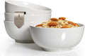 AISBUGUR 26 OZ Soup Bowls,6Inch Ceramic White Bowls Set of 4 for Kitchen,Cereal Bowls for Soup, Cereal, Oatmeal, Fruit, Rice,Bowls Set for Dishwasher & Microwave Safe