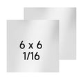 304 Stainless Steel Sheet - 2PCS 6" X 6" X 1/16" Thin Stainless Steel Plate 1/16 Inch Thickness with Protective Film Metal Sheets Stock Sheets for Kitchen DIY Crafting etc. (153 x 153 x 1.67 mm)