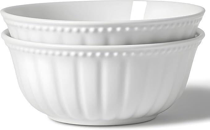 HOMBENE Pasta Bowls, 8 Inch Oatmeal Bowls, Kitchen Bowl Set, Mixing bowl Set, Salad bowl, Microwave and Dishwasher Safe, Set of 2