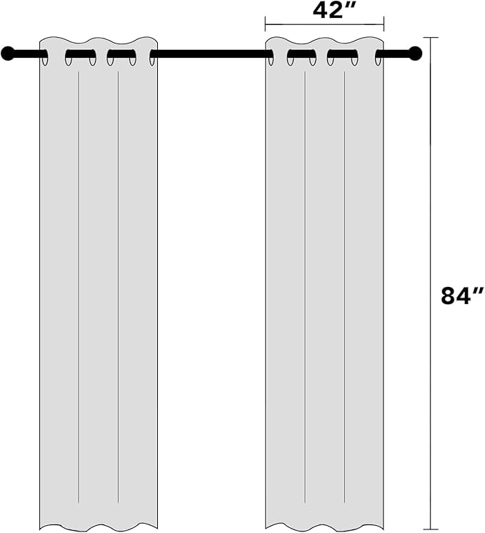 PrinceDeco 100% Blackout Curtains 84 inch Length 2 Panels Set Anti-Rust Grommet Linen Textured Curtains for Bedroom Solid Full Blackout Thermal Insulated with White Liner, Orange, 42" W x 84" L