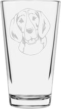 Grand Anglo Francais Tricolore Custom Personalized Dog Themed Etched All Purpose 16oz Pint Glass