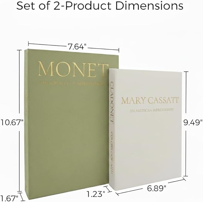 Premium Linen Faux Book Box Set of 2: Aesthetic Book Safe with Hidden Storage for Living Room Console Table & Bookshelf Decor, Home Organizer, Green & Beige, Tallest 10.67in