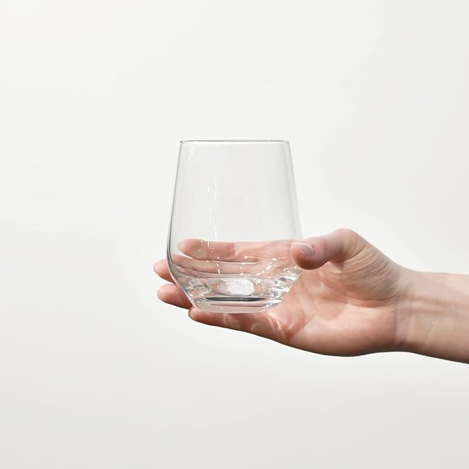 Krosno Water Drinking Glasses, Set of 6, 13.5 oz, Splendour Collection, Elegant Tumbler Collection, Ideal for Everyday Use and Entertaining, Lead-Free Crystalline, Dishwasher Safe, Made in Europe