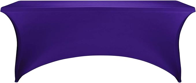 LZY Spandex Fitted Stretch Table Cover for 6 ft or 4ft or 8ft Folding Table, Rectangular Cocktail Tablecloth, Perfect for Party or Banquet