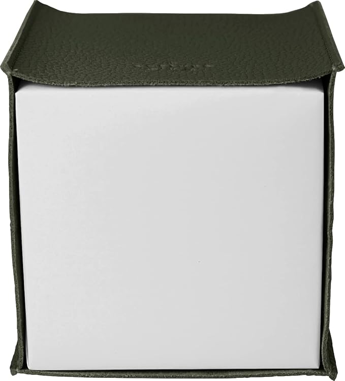 Carrotez Tissue Box Cover, [Refined] Modern PU Leather Square Tissue Box Holder - Decorative Holder/Organizer for Bathroom Vanity Countertop, Night Stands, Office Desk & Car 5"X5"X5" - Khaki