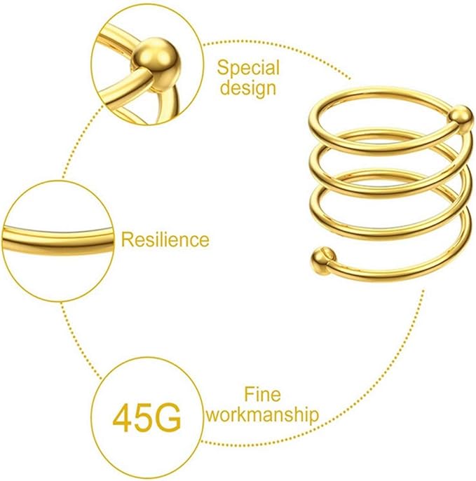 Gold Napkin Rings Set of 8, Metal Napkin Rings Dinner Napkin Holders for Cloth Napkins Thanksgiving Wedding Christmas Party Kitchen Table Decoration(8 Pcs Gold Spring)