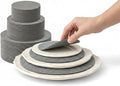 96 Piece Felt Plate Dividers for China Storage - Felt Protectors for Dinner, Salad, and Saucer Plates - Ideal for Moving Fine China, Porcelain, Glass, etc - Cut-to-Fit Full China Set - Grey