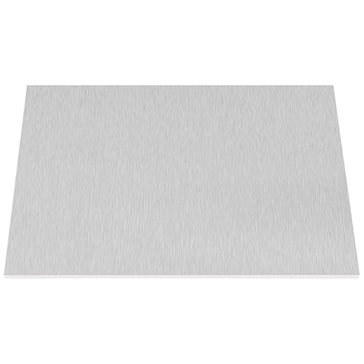 6061 T651 Aluminum Sheet Metal 12 x 16 x 1/4 (6MM) Inch Thick Flat Plain Aluminum Plate Covered with Protective Film, Heat Treatable Rectangle 6MM Aluminum Metal Plate for Industrial