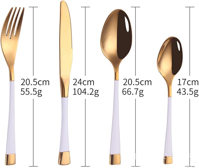Blue-Gold Silverware ZILNEHZ Flatware Set for 8 Stainless Steel Cutlery Set Elegance Luxury Tableware Set Forks and Spoons Utensil Sets for Home Restaurant Dishwasher Safe