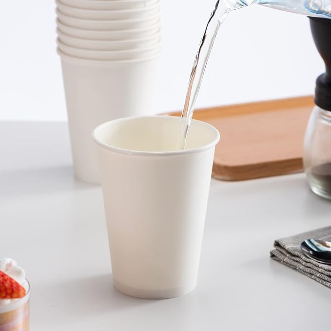 RACETOP Paper Coffee Cups 12 oz 300 pack, Paper Cups Disposable, Hot Coffee Cups, Ideal for Coffee, Hot Drinks