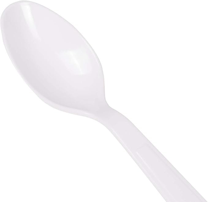 Karat U3523W PS Wrapped Tea Spoons - White (Case of 1000)