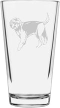 Otterhound Custom Personalized Dog Themed Etched All Purpose 16oz Pint Glass