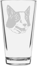 Russo European Laika Custom Personalized Dog Themed Etched All Purpose 16oz Pint Glass