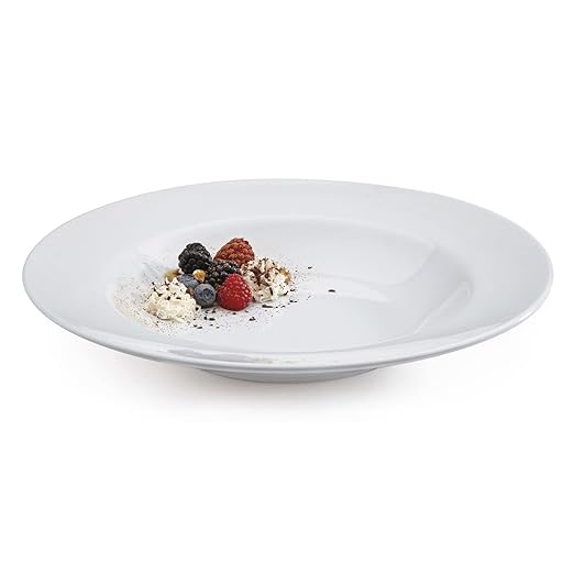 G.E.T. B-1611-DW Diamond White Collection, White 16 oz. Melamine Bowls (Pack of 12),
