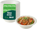 Disposable Paper Bowls 200 Pack 12 oz, Heavy-Duty Compostable, Eco-Friendly, Bagasse Bowl for Soup, Salad, Dessert & More