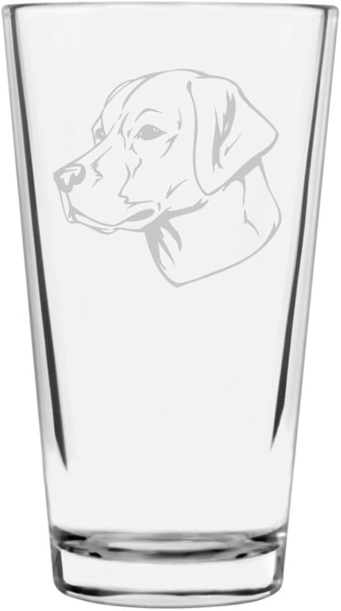 Labrador Retriever (Lab) Dog Themed Etched All Purpose 16oz Pint Glass