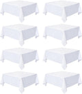 8 Pack White Square Tablecloth 60x60 Washable Polyester Table Cloth for Square or Round Tables, Wrinkle Resistant Fabric Decorative Covers for Dining Party Banquet Buffet and Wedding