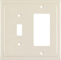 Henne Bery Modern Edge Decorative Wall Plate Switch Plate Outlet Cover, Durable Solid Zinc Alloy (Toggle/Decorator, Light Almond)