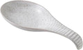 Ceramic Spoon Rest for Stove Top, 9 In, Large Spoon Holder for Kitchen Counter, Farmhouse Porcelain Utensil Rest for Thankgiving Christmas Gift, Dishwasher Safe, Heat-Resistant, Gray Pitting (1 PC)