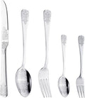 IKXO Silverware Set 20 Piece Silver Flatware Set for 4,Stainless Steel Flatware Cutlery Set For Home Hotel, Kitchen Utensils Set Include Fork Knife Spoon,Mirror Polished,Dishwasher Safe