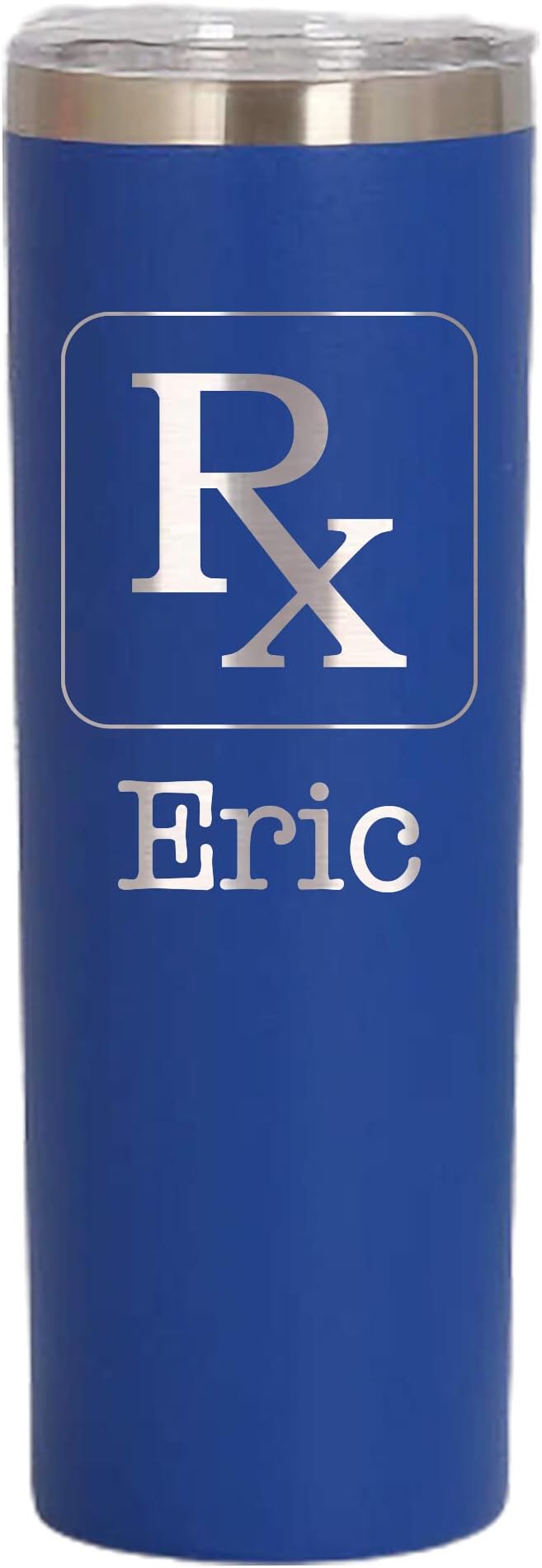 Personalized Pharmacist 20 oz Skinny Tumbler, Pharmacy Office Staff Gift, PharmD Assistant Manager, White Coat Gift, Stainless Steel, Vacuum Insulated, Laser Engraved, with Lid and Straw by LegacyCuts