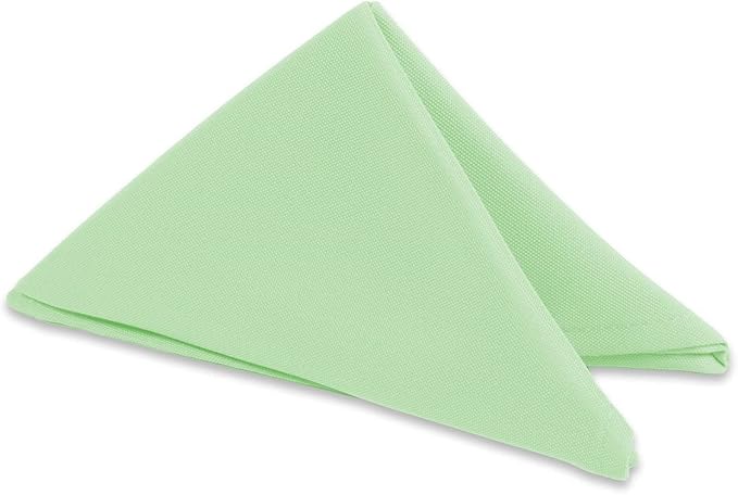 Polyester Cloth Napkins - Washable Soft Table Linens - Durable & Elegant for Dining, Restaurants, Weddings, Events, Rentals, Banquets, & Parties - Premium Quality Set of 250, Mint Green, 20"x20"