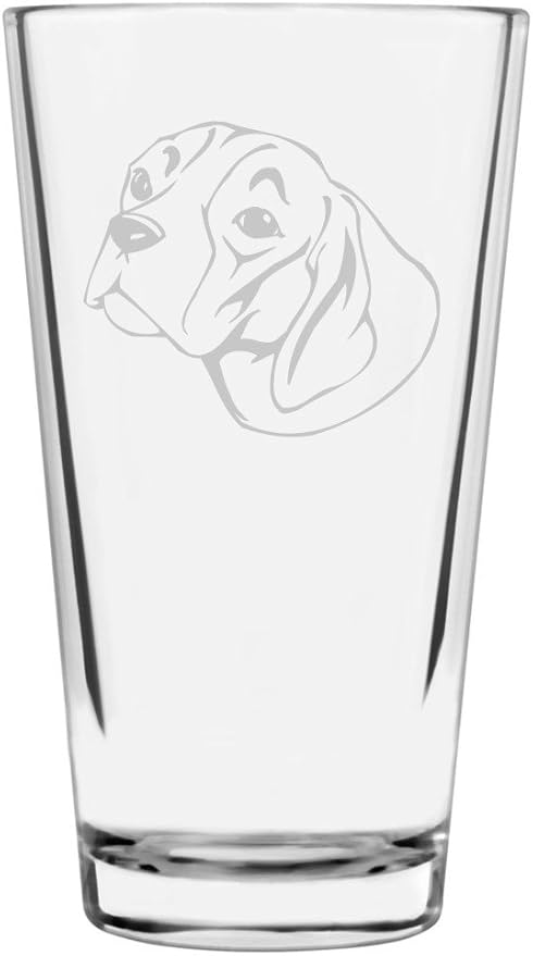Braque Saint Germain Custom Personalized Dog Themed Etched All Purpose 16oz Pint Glass