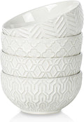 Sureasy Ceramic Ice Cream Bowls Set of 4-12 oz White Small Dessert Bowls for Kitchen, Perfect for Rice, Fruit and Sauce, Microwave & Dishwasher Safe