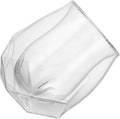 Double Wall Whiskey Glass with Pentagonal Base, Creative Small Tumbler for Home Parties, Ribbed Insulated Glassware for Women and Cocktail Enjoyment