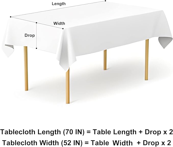 misaya Rectangle Waterproof Vinyl Table Cloth, Buffalo Flannel Backed Tablecloth, Wipeable Plastic Table Cover for Valentine's Day, Dinner, Kitchen, Outdoor (52" x 70", Red and White)