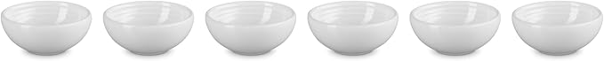 Le Creuset Set Of 6 Vancouver Pinch Bowls 2 Oz White