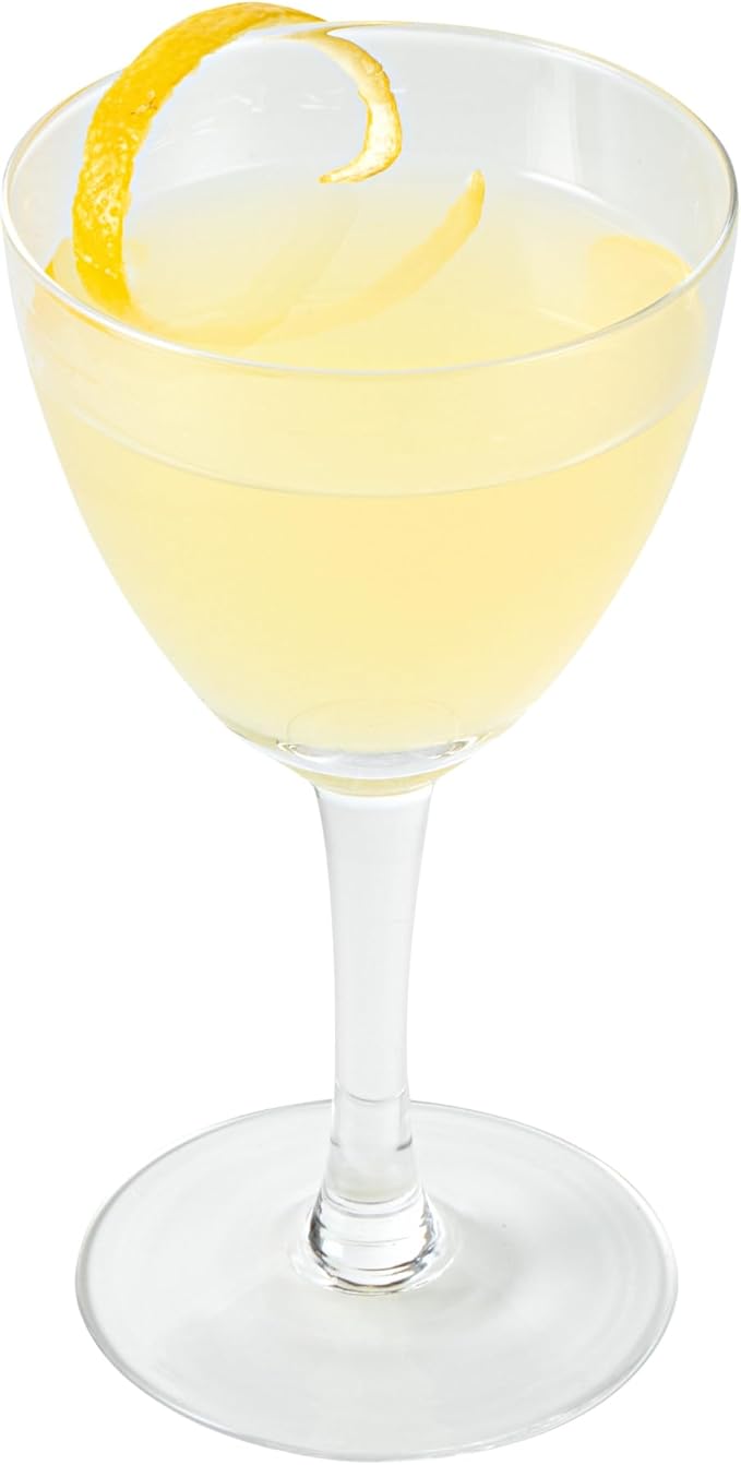 Restaurantware-Vetri 7 Ounce Nick And Nora Glasses, 6 Dishwashable Martini Glasses - No Lead, Vintage Inspired, Clear Glass Cocktail Drinkware, For Hosting Parties, Serve Whiskey, Gin And More