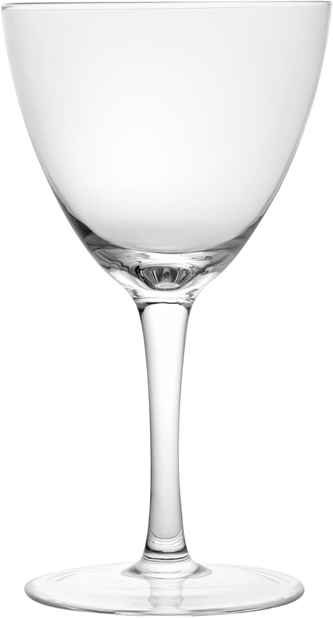 Restaurantware-Vetri 7 Ounce Nick And Nora Glasses, 6 Dishwashable Martini Glasses - No Lead, Vintage Inspired, Clear Glass Cocktail Drinkware, For Hosting Parties, Serve Whiskey, Gin And More