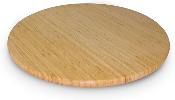 20 Inch Extra Large Bamboo Lazy Susan Turntable - 50 cm (19.7 Inch) Round Rotating Serving Tray for Kitchen, Dining Table & Parties (Bamboo, 20 Inch)