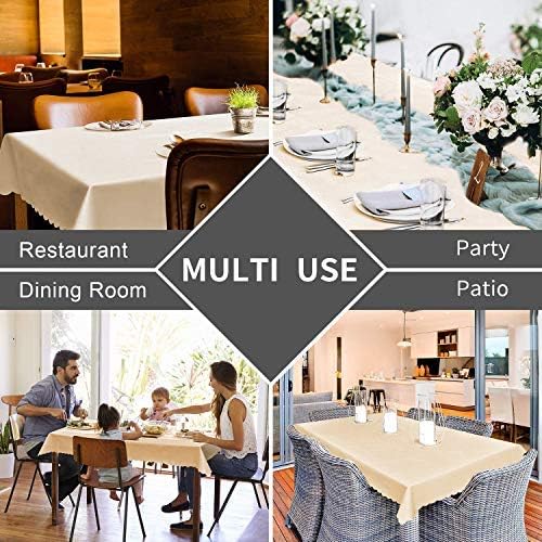 Smiry Rectangle Table Cloth, Waterproof Heavy Duty Vinyl Tablecloths, Wipeable Washable Table Cover for Kitchen and Dining Room (Red, 52" X 70")